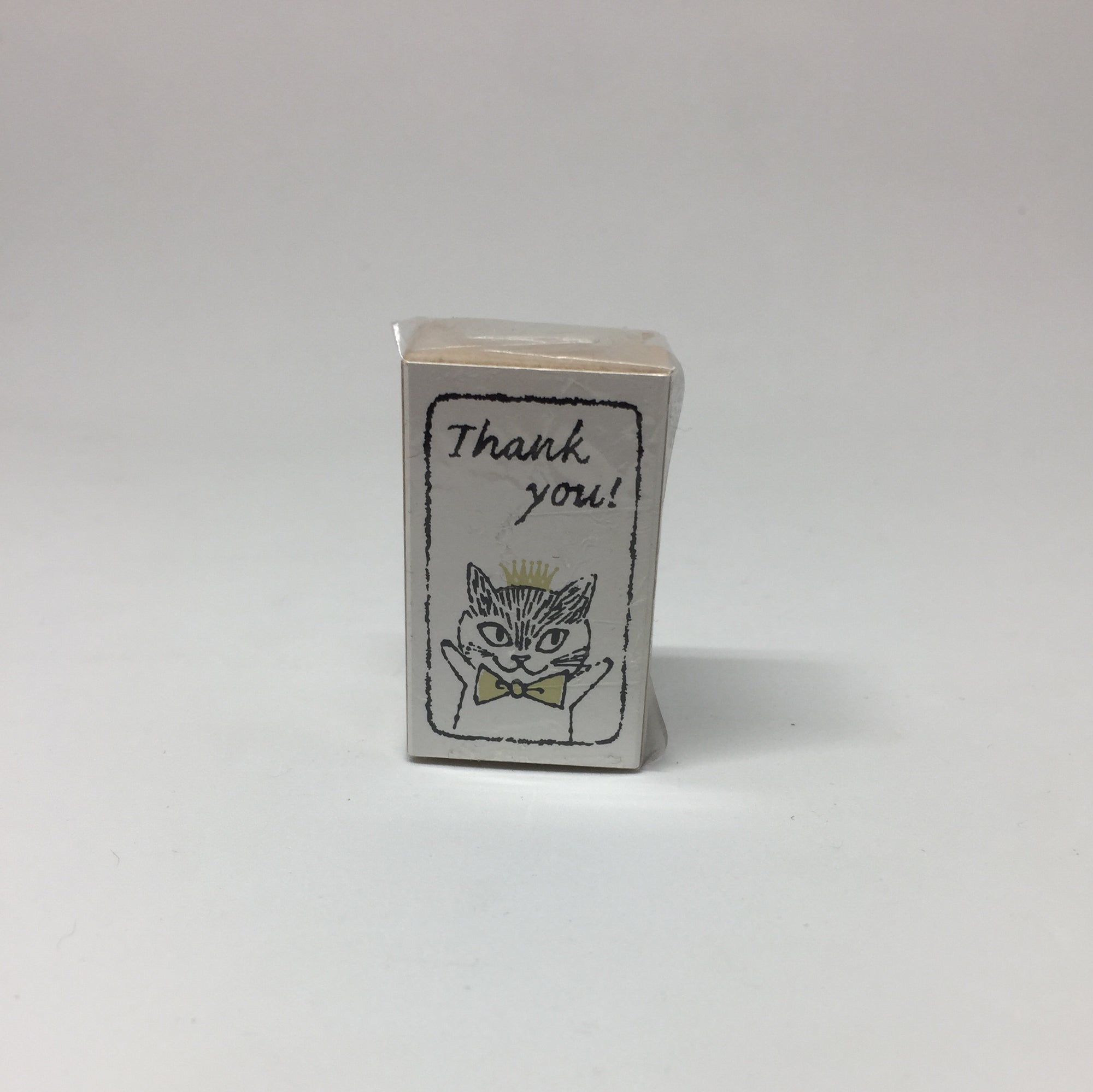 Kodomo No Kao - Cat Rubber Stamp - Thank You
