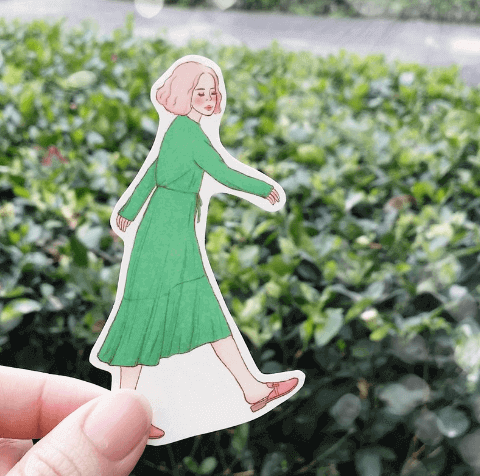 Starlululu Enjoy A Person Time Girl Sticker Set