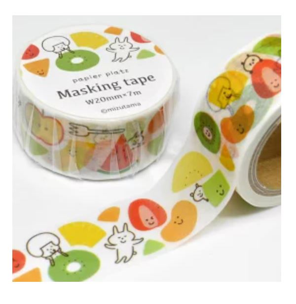Papier Platz Mizutama Fruits Masking Tape