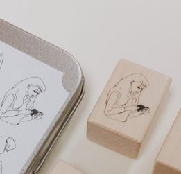 La Dolce Vita Rubber Stamp - Reading Girl