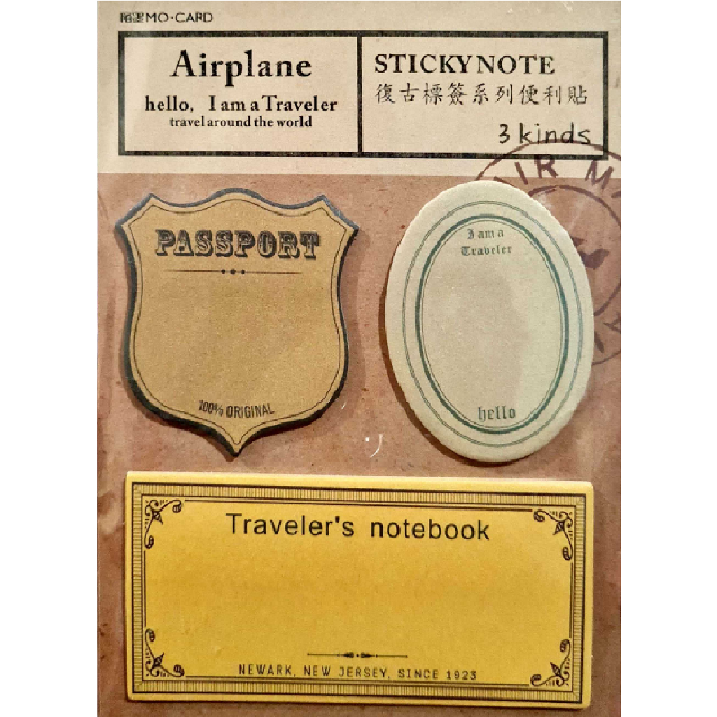 Mo Card Sticky Note Vintage