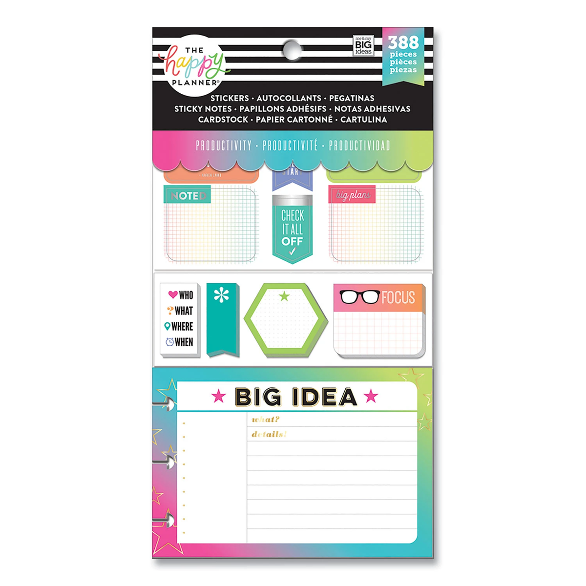 The Happy Planner Sticky Note Multi Pack Productivity 388