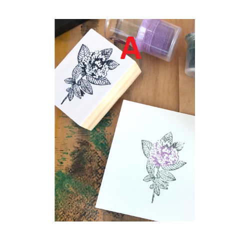 Rubber Stamp Oola Happy Stationery - Hydrangea