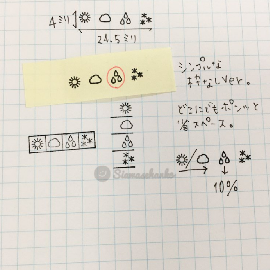 Siawasehanko Rubber Stamp - Simple Mini Weather