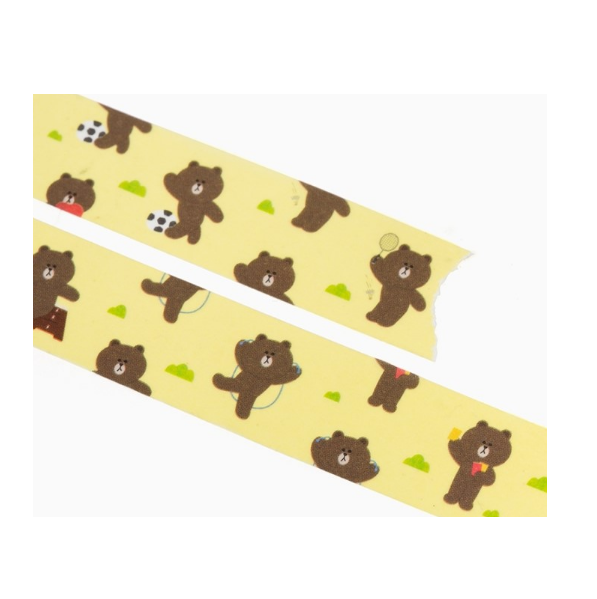 Line Friends Masking Tape - Brown
