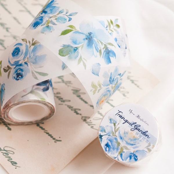 WASHI SAMPLER - Meow Illustration Masking Tape - Tranquil Garden