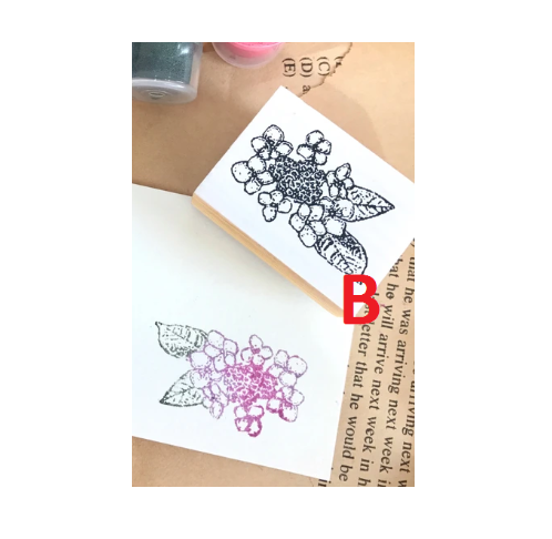 Rubber Stamp Oola Happy Stationery - Hydrangea
