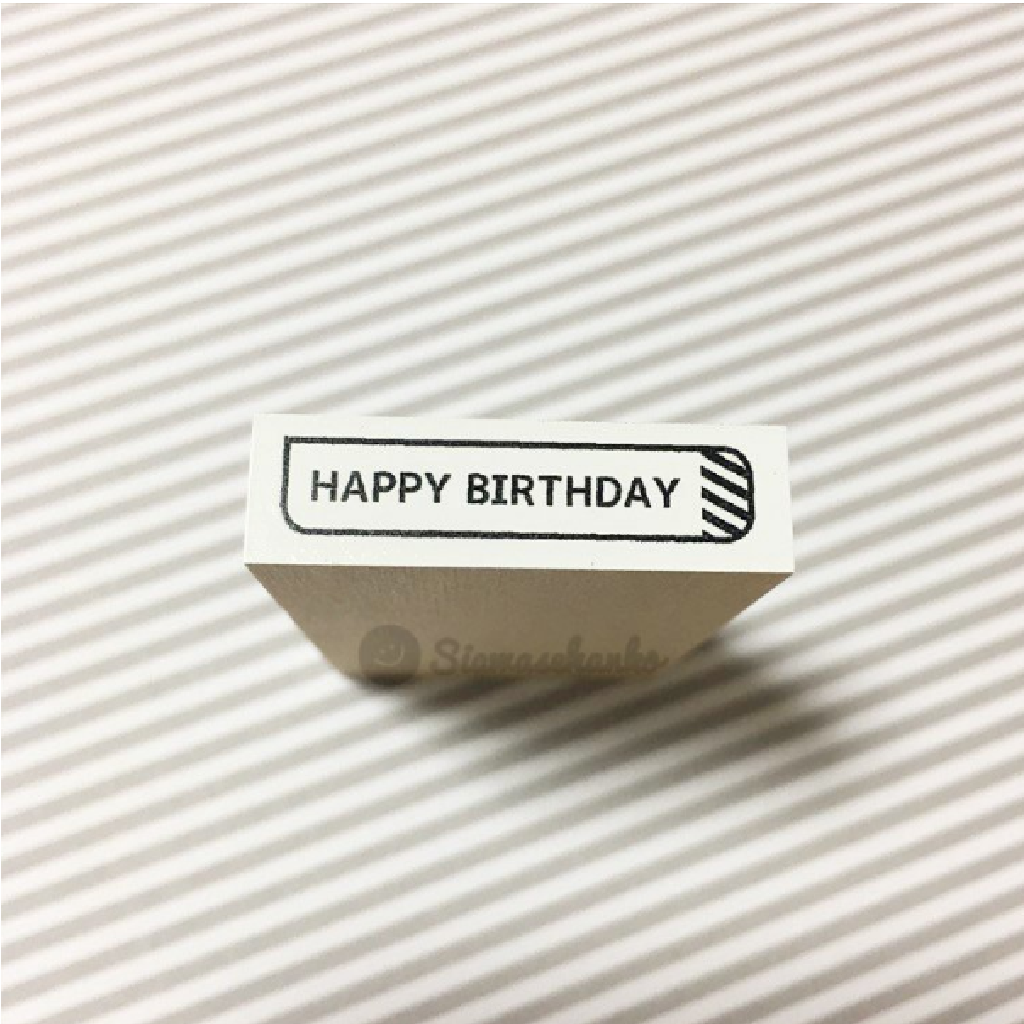 Siawasehanko Rubber Stamp - Happy Birthday