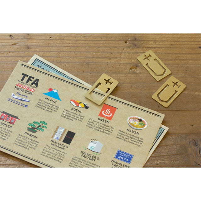 Traveler&#39;s Factory Brass Clip Airplane Pattern