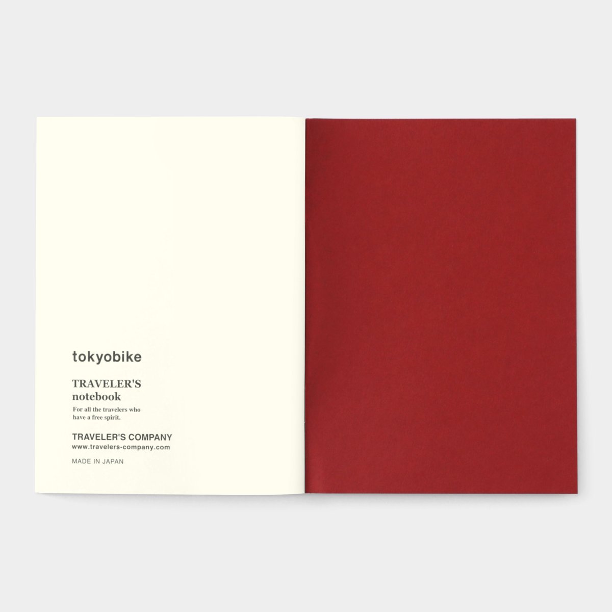 Traveler&#39;s Notebook Passport Size Refill Tokyobike Bordeaux