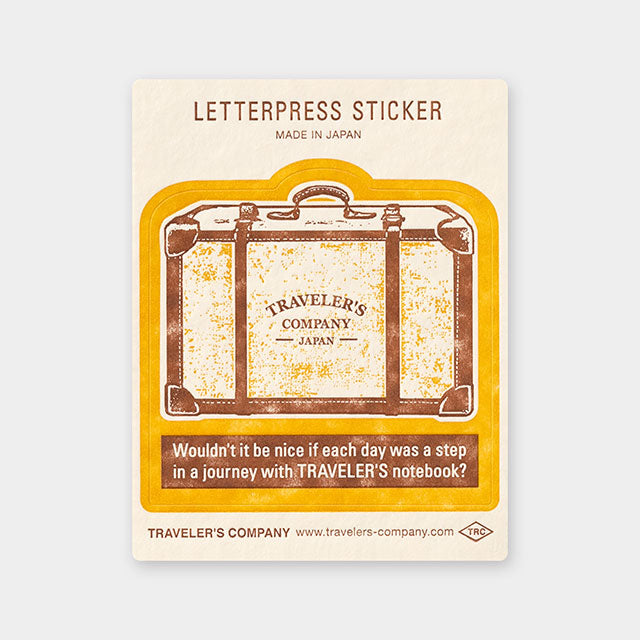 Traveler&#39;s Factory Letterpress Sticker Travel Tools Yellow