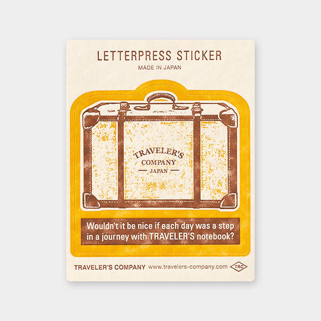 Traveler's Factory Letterpress Sticker Travel Tools Yellow
