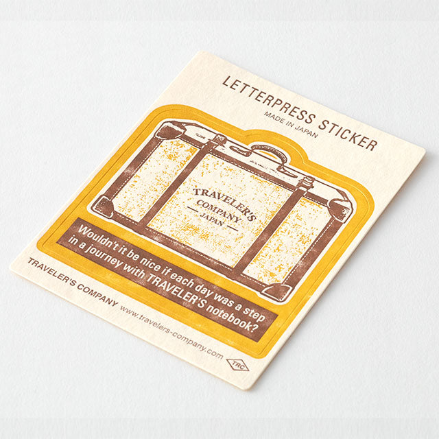 Traveler&#39;s Factory Letterpress Sticker Travel Tools Yellow