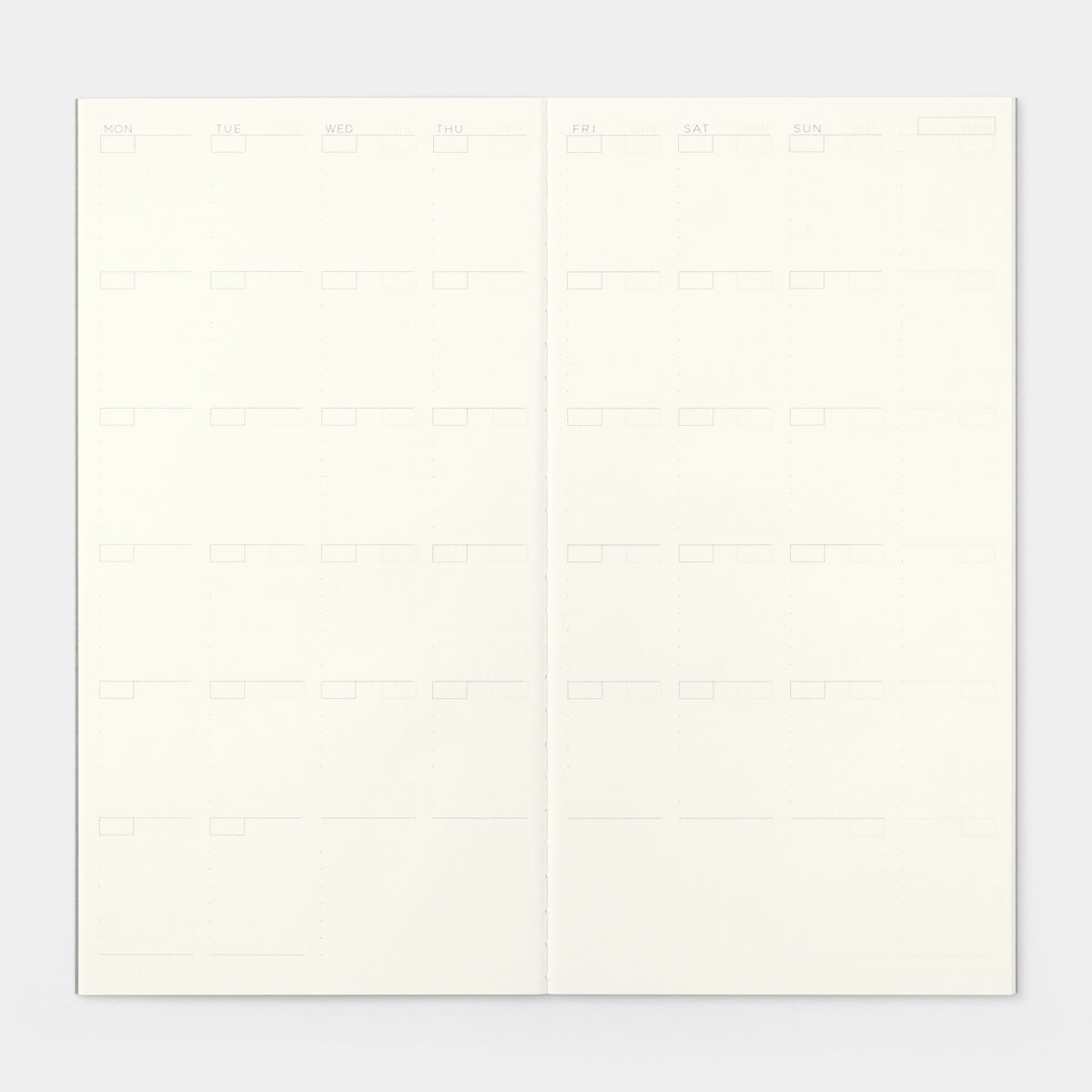 Traveler&#39;s Notebook Refill Baum-kuchen Lightweight Paper Monthly Free