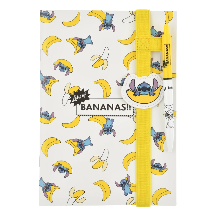 Stitch Ballpoint Pen Notebook Set LOTS OF BANANAS
