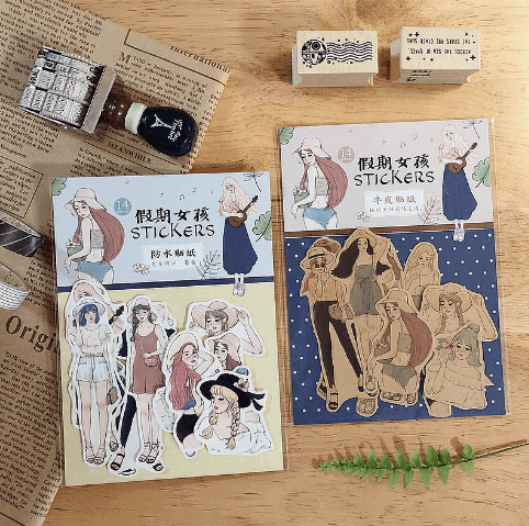 Starlululu Holiday Girl Sticker Set Waterproof