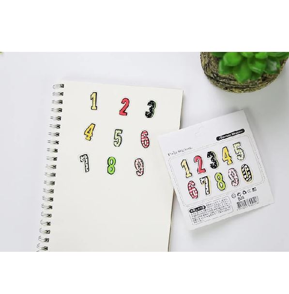 Number Polka Moji Moji Flake Sticker