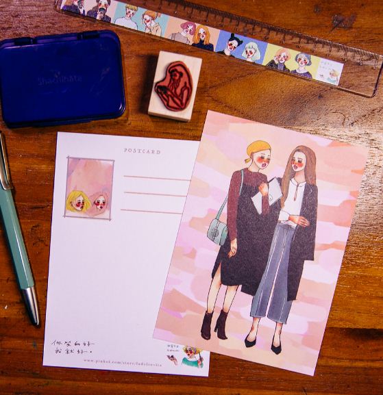 La Dolce Vita Postcard - Campus Girl