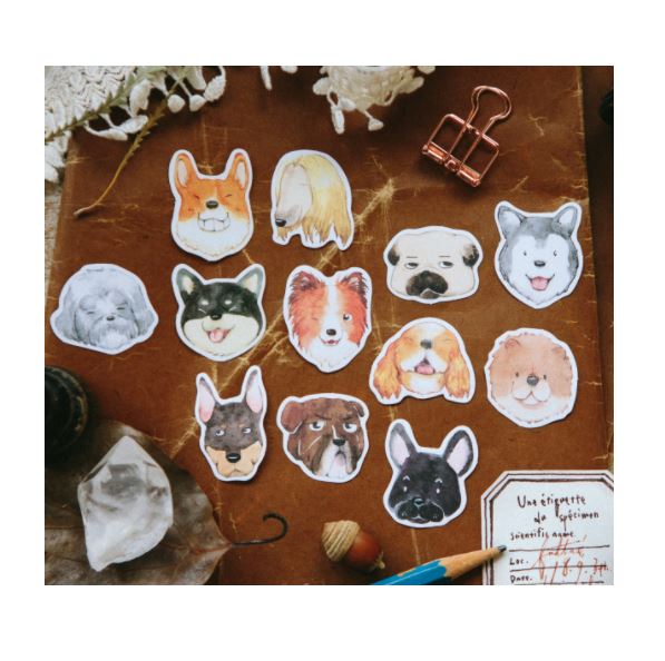 OURS Dogs Party Time Flake Sticker Pack