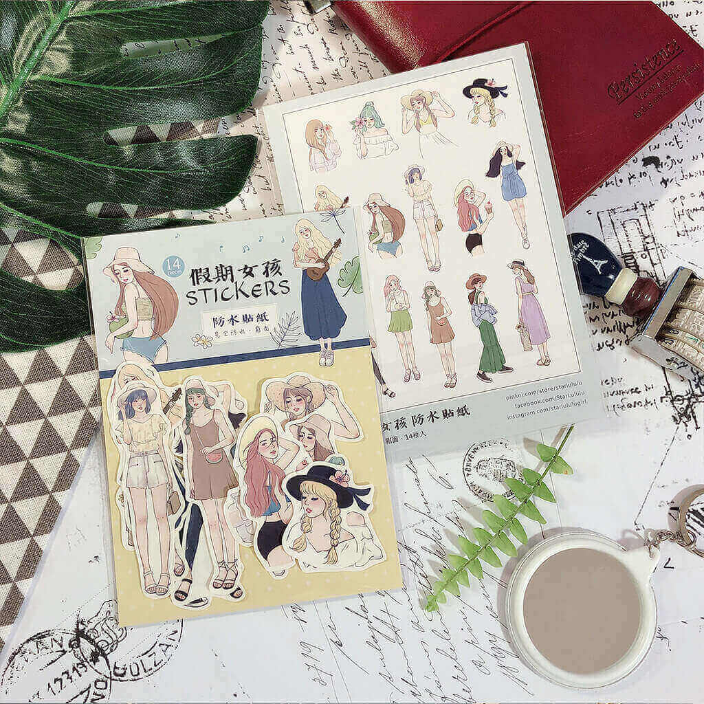 Starlululu Holiday Girl Sticker Set Waterproof