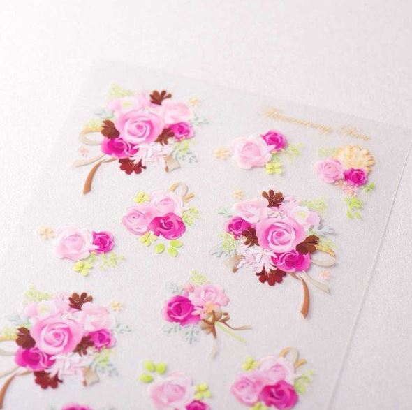 Foron Sticker Pink Rose Bouquet