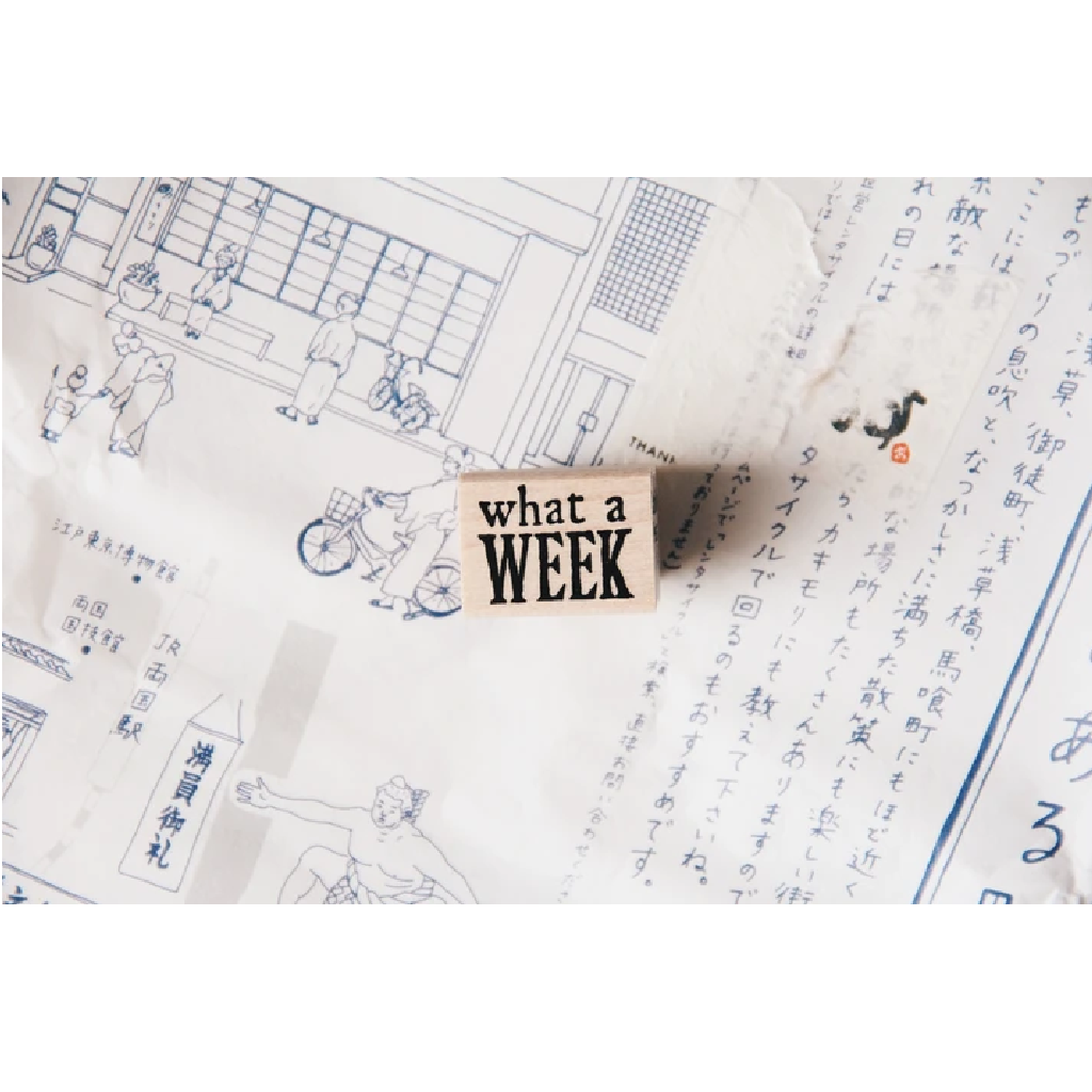 Catslife Press Rubber Stamp - What A Week