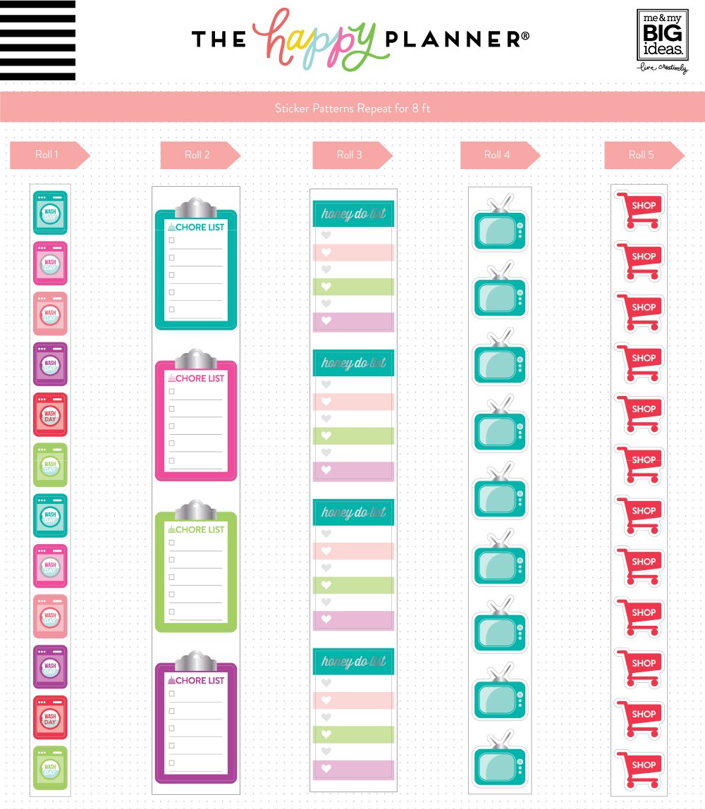 The Happy Planner Sticker Roll - Home Life
