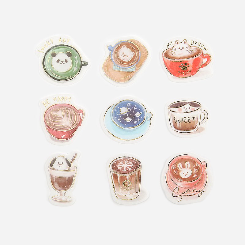 BGM Frey Cool Foil Stamping Latte Art - Flake Sticker