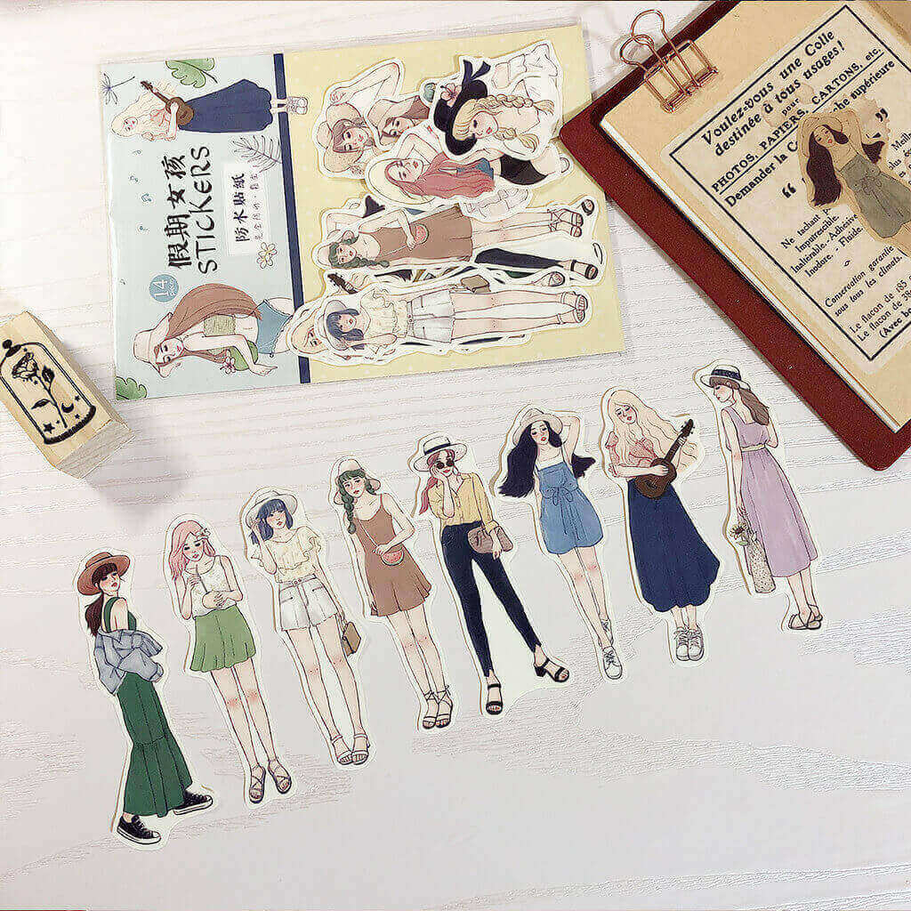 Starlululu Holiday Girl Sticker Set Waterproof