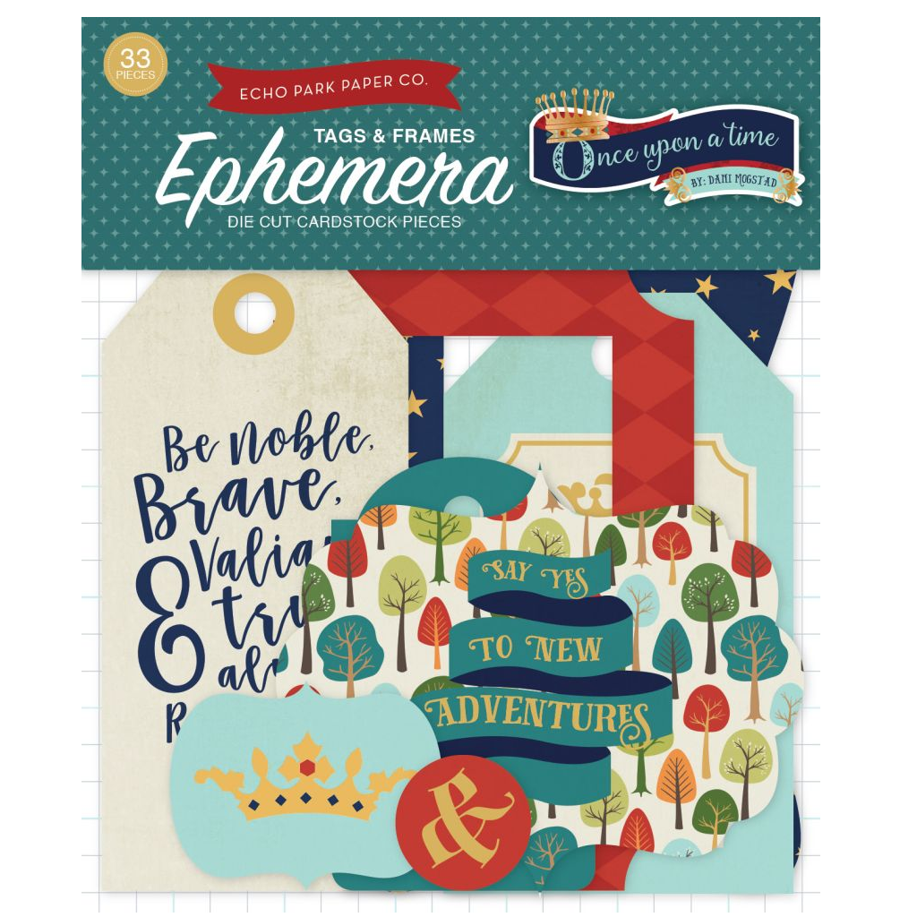 Echo Park Once Upon A Time-Prince Frames &amp; Tags Ephemera