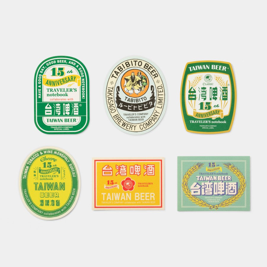 Traveler&#39;s Factory Sticker Set Taiwan Beer