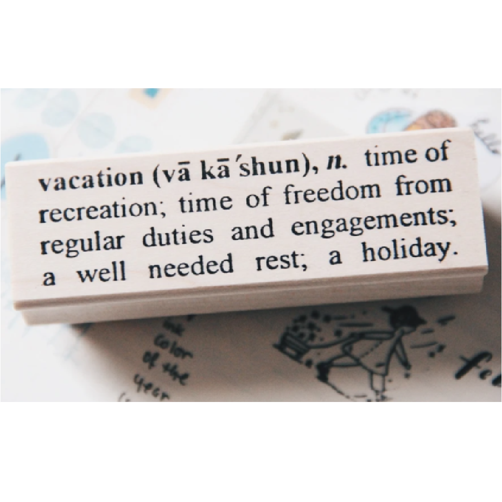 Catslife Press Vacation Rubber Stamp