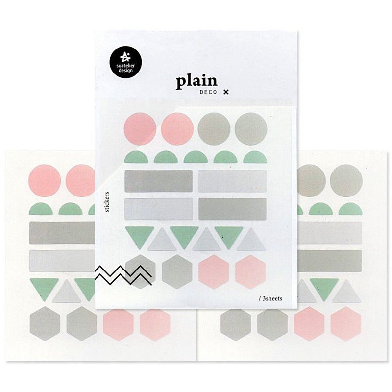Suatelier Plain Deco X Sticker Series