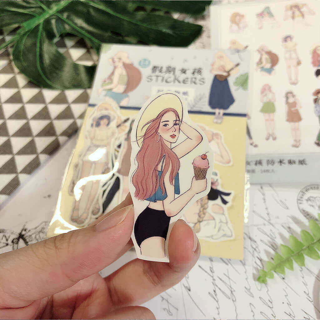 Starlululu Holiday Girl Sticker Set Waterproof