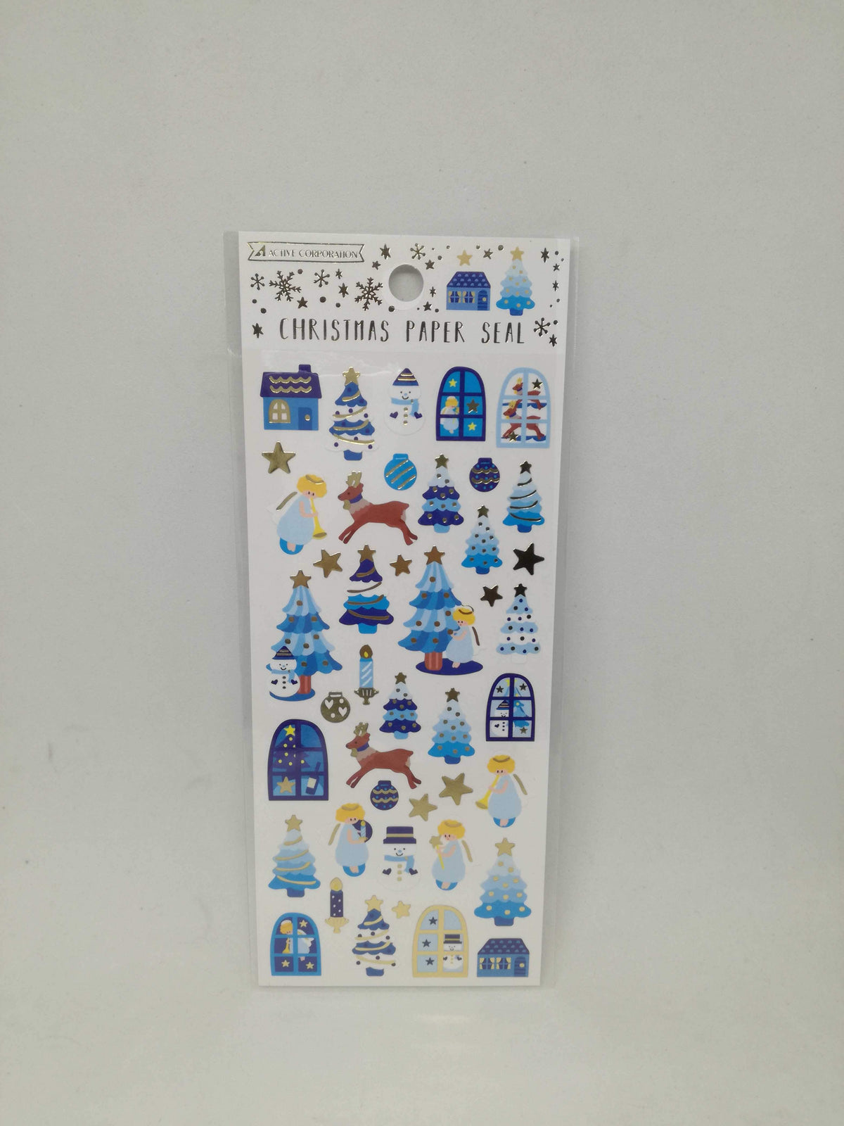 Active Sticker - Blue Christmas Paper Seal