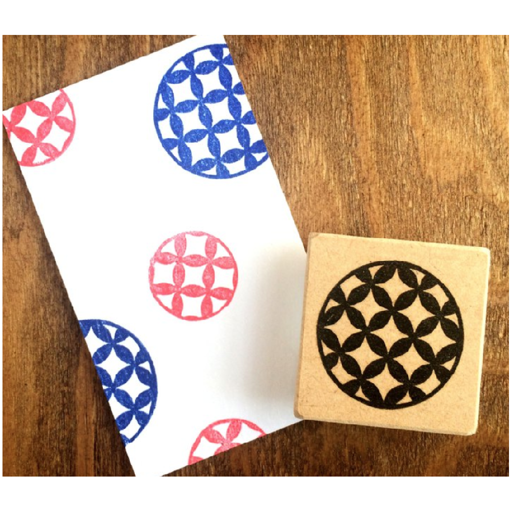 Fukuwake Hanko Rubber Stamp - Round Pattern