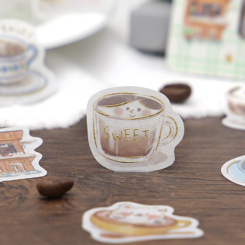BGM Frey Cool Foil Stamping Latte Art - Flake Sticker