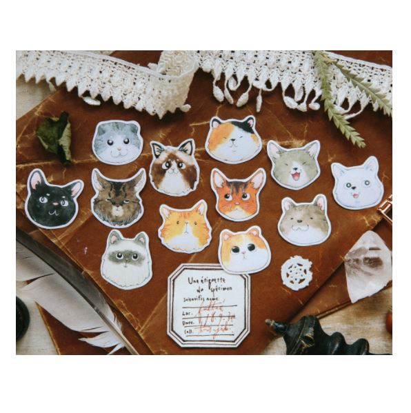 OURS Cats Party Time Flake Sticker Pack
