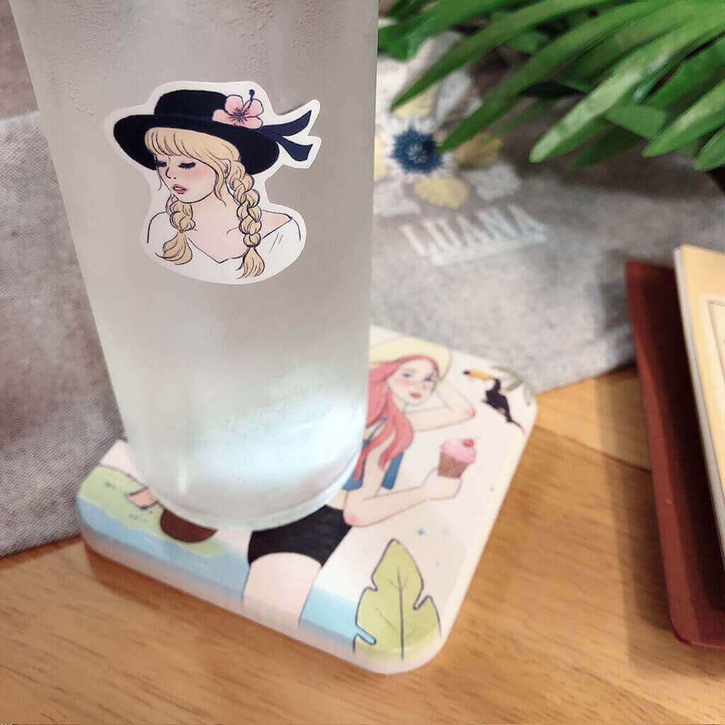 Starlululu Holiday Girl Sticker Set Waterproof