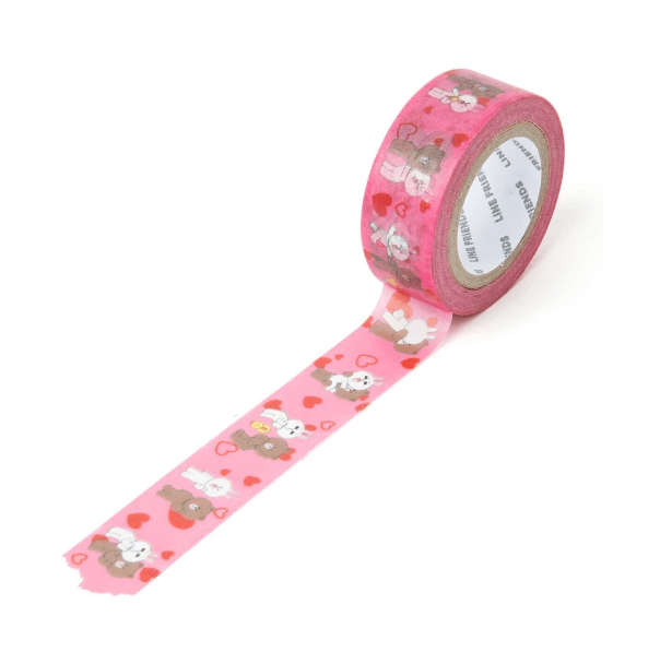 Line Friends Brown And Cony Masking Tape