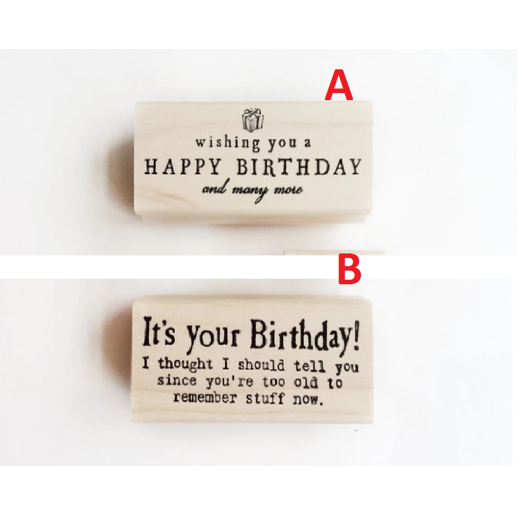 Catslife Press Brithday Rubber Stamp