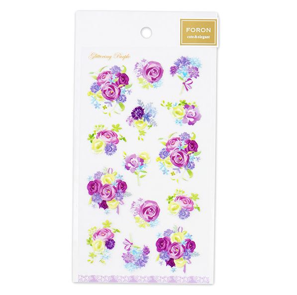 Foron Sticker Purple Rose Bouquet