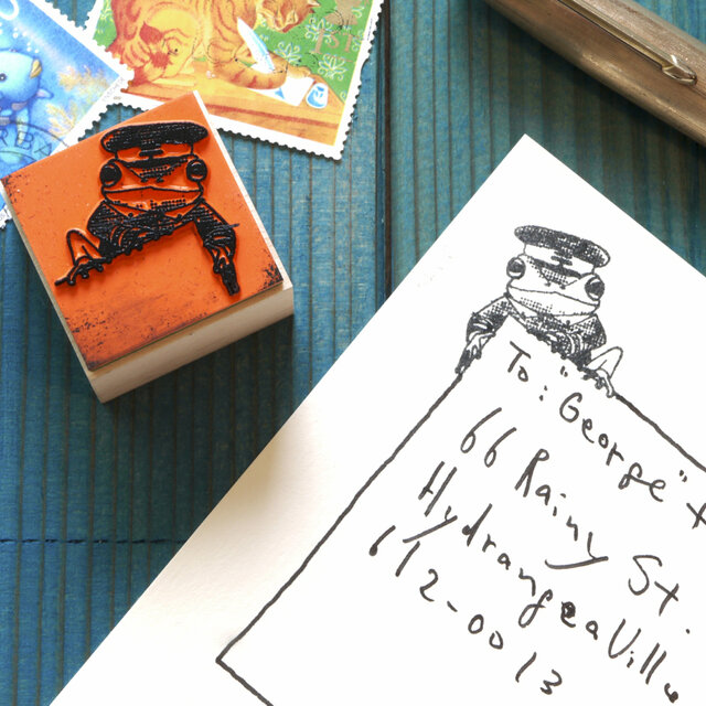 Akamegane Rubber Stamp - The Frog