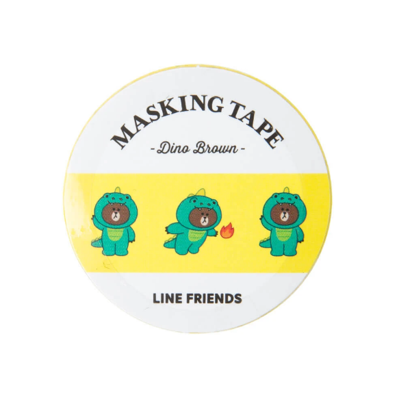Line Friends - Dino Brown Masking Tape