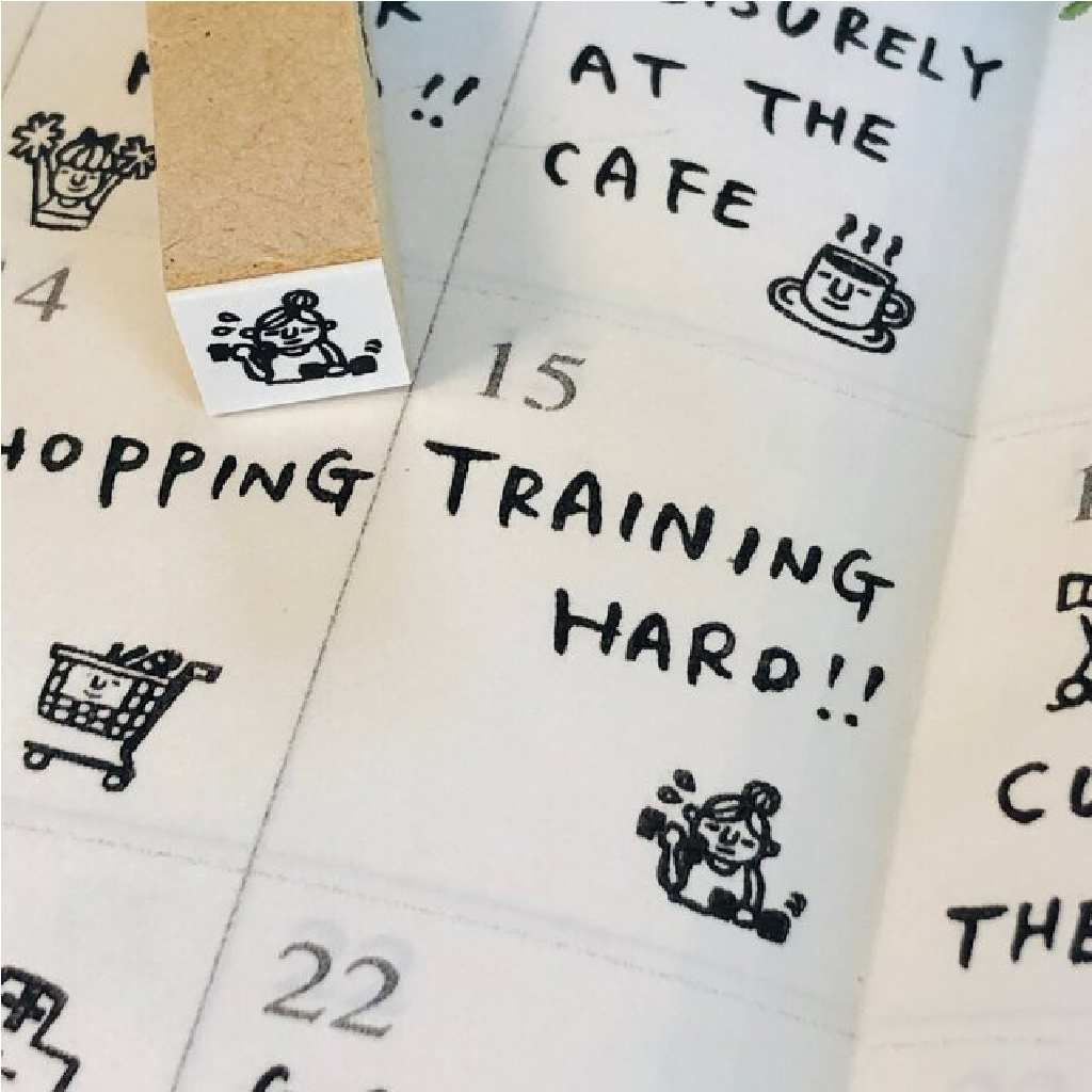 RiraRira Schedule Rubber Stamp - Training