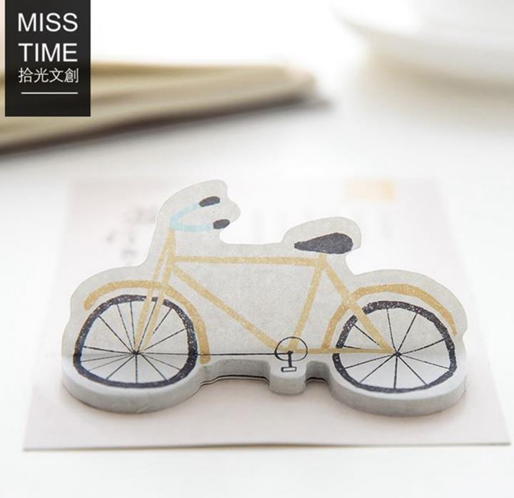 Miss Time Japanese Style Sticky Note Bicycle