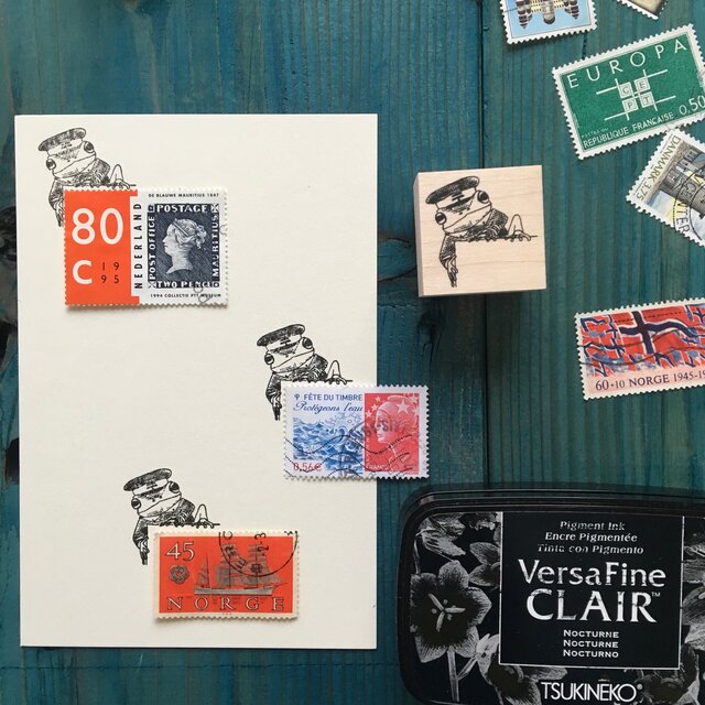 Akamegane Rubber Stamp - The Frog