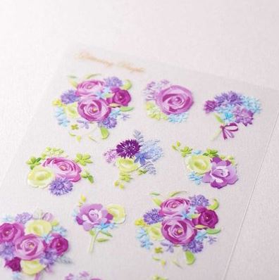 Foron Sticker Purple Rose Bouquet