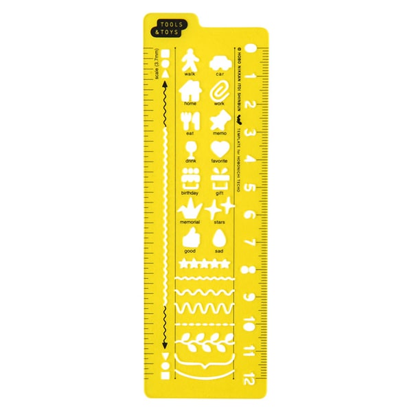 Books Kinokuniya: Rollbahn Stencil Template <L> Clear Yellow / 500607-718  (4516085282966)