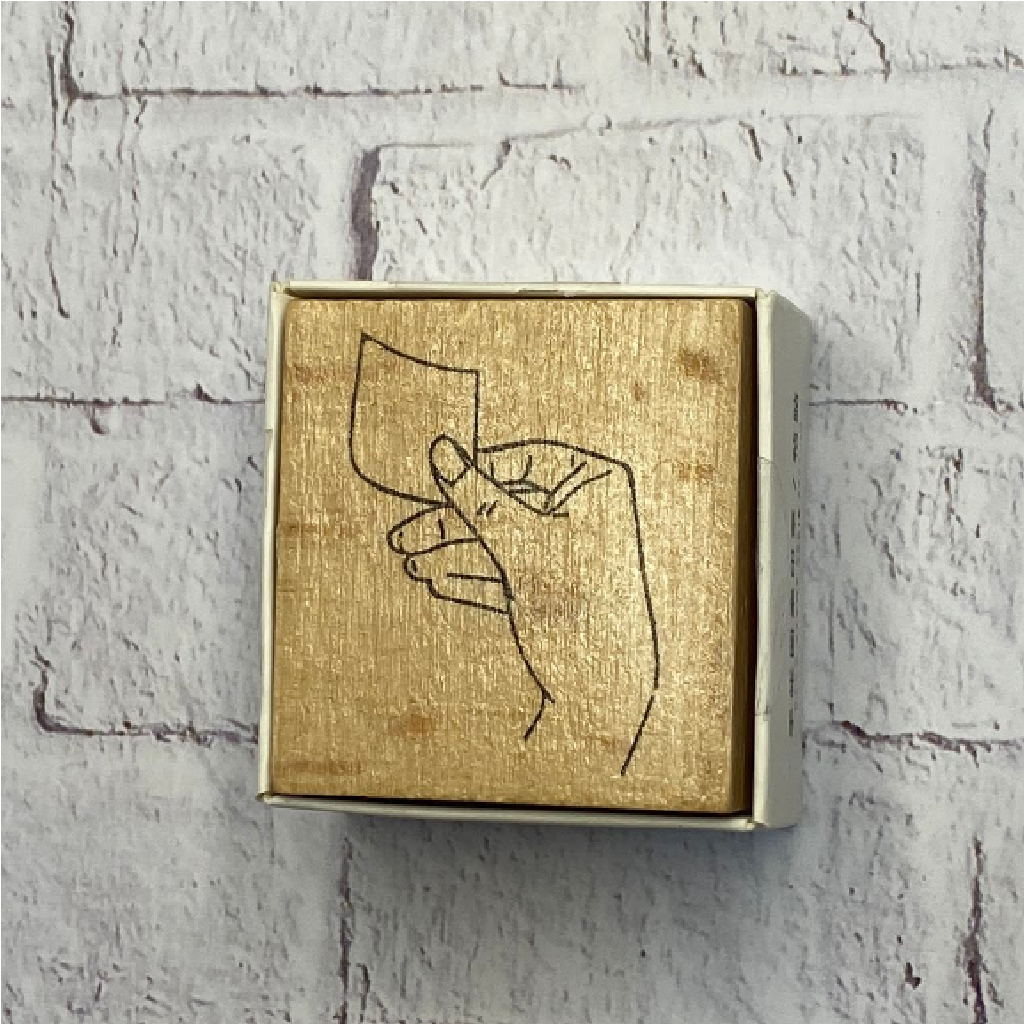 Note For Deco Rubber Stamp - Hand With Paper